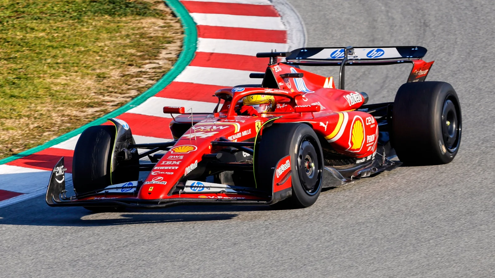 Lewis Hamilton completes Ferrari test with Pirelli in Barcelona